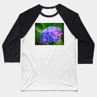 Bluish Purple Hydrangea Baseball T-Shirt